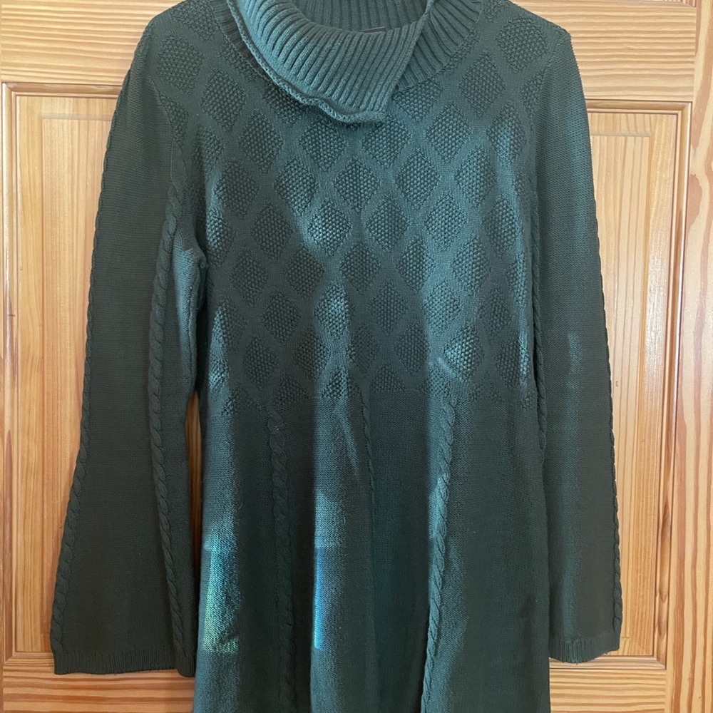 Heather B Olive Green Ribbed Sweater - Picture 2 of 2